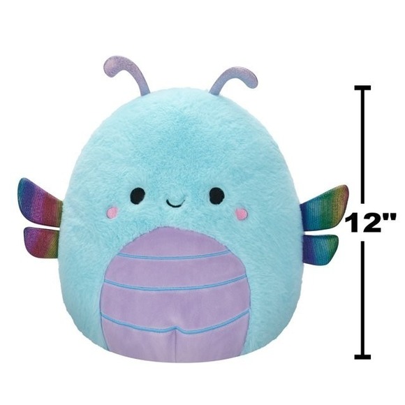 NWT Squishmallows FuzzAMallow Official 12 inch Heather the Teal Dragonfly - Picture 3 of 9